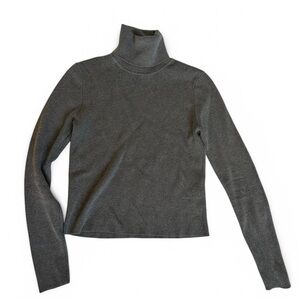 Zara Grey Ribbed Turtle Neck